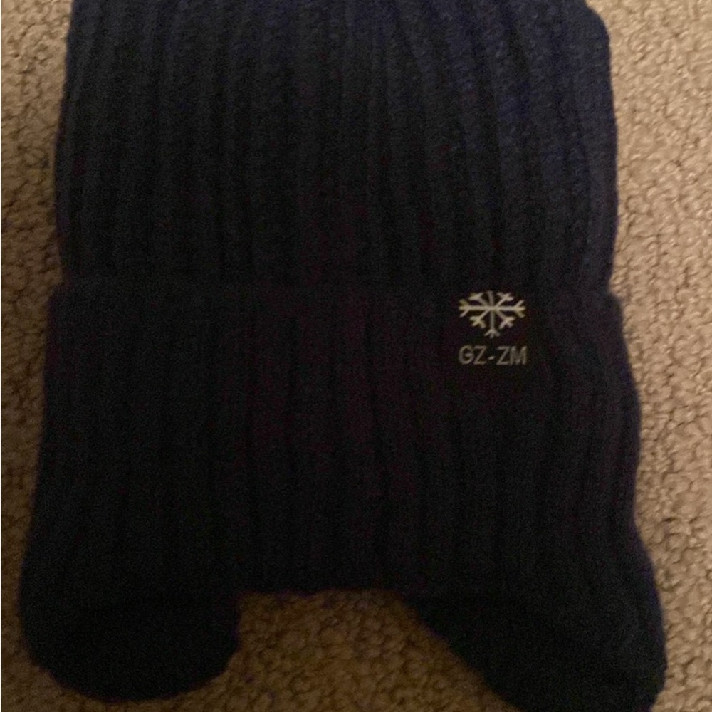 GZ-ZM Black Knit Beanie